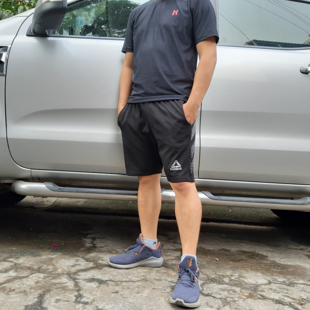 Quần đùi nam thể thao tập gym chạy bộ 𝗥𝗘𝗘𝗕𝗢𝗞 quần short co dãn vải 2 da nhập khẩu cao cấp - 4 MÀU