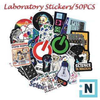 Set 50 Sticker Dán Em Yêu Khoa Học PVC Chống Nước | Dán Điện Thoại | Dán Laptop | Dán Mũ Bảo Hiểm | Dán Vali