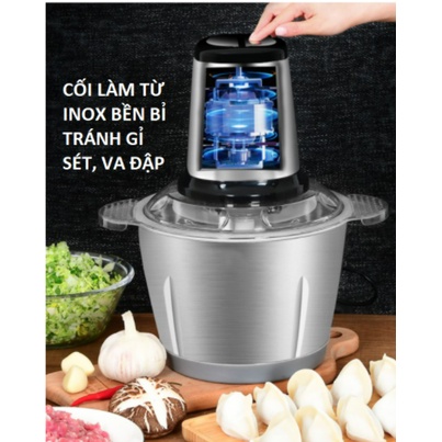 MÁY XAY THỊT FOOD PROCESSOR HDA CỐI INOX 304 DUNG TÍCH 2 LÍT