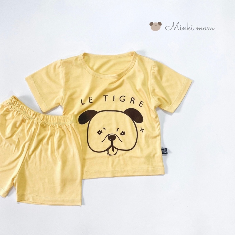 NT027 BỘ ĐÙI, CỘC, NGẮN TAY THUN LẠNH MINKY MOM HOẠ TIẾT CHÚ CHÓ DỄ THƯƠNG CHO BÉ TRAI,BÉ GÁI, BÉ SƠ SINH