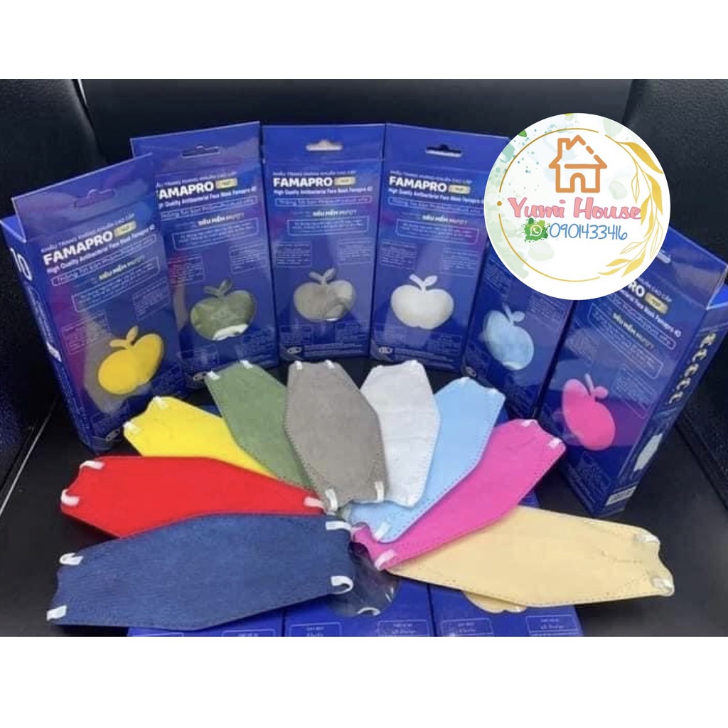 [Mã COSDAY -50K đơn 150K] [SALE]Combo 5 Hộp ( hộp 10 cái) cái Khẩu Trang Famapro 4D Chính Hãng Nam Anh