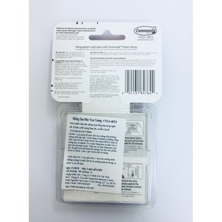 Combo 2 vỉ 48 miếng dán móc treo tranh 3M Command 17024-48ES