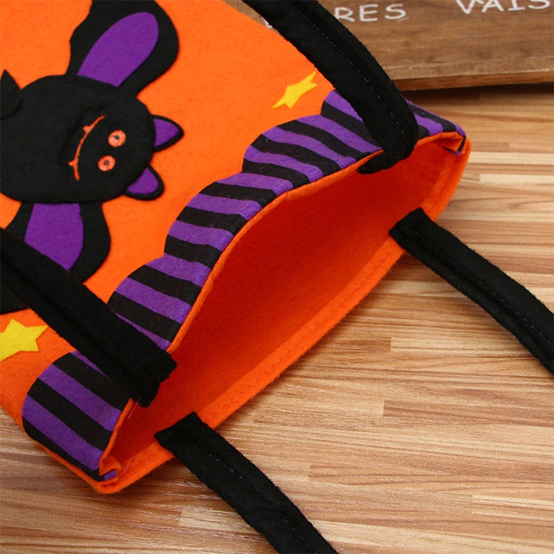 Túi xách tay họa tiết hoạt hình phù thủy / bí ngô dùng trang trí Halloween