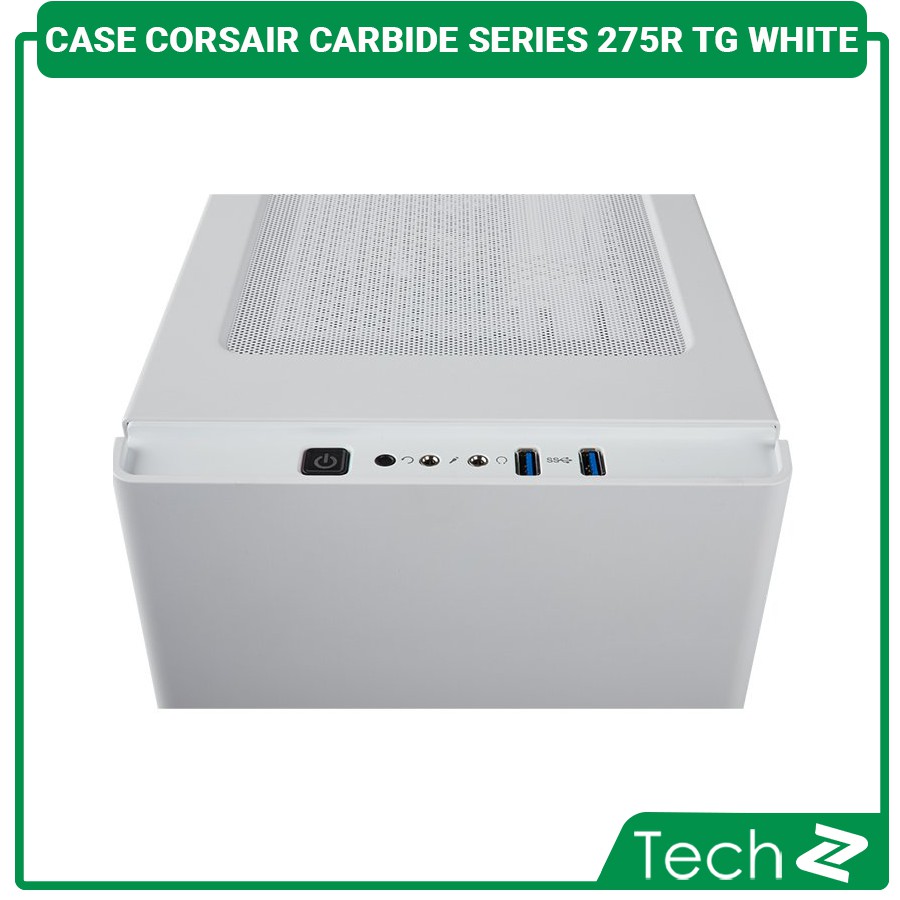 Vỏ Case Corsair Carbide Series 275R Tempered Glass Gaming (Mid Tower/MàuTrắng)