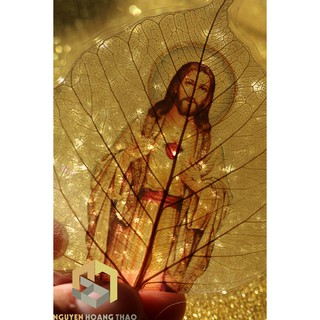 Set lá bồ đề in hình Chúa Jesus