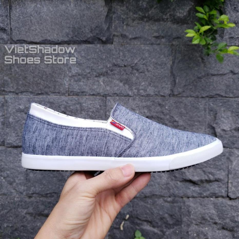Slip on nam - Giày lười vải nam LEYO - Vải thô dệt sợi 2 màu - Mã SP A1531 " ' ,