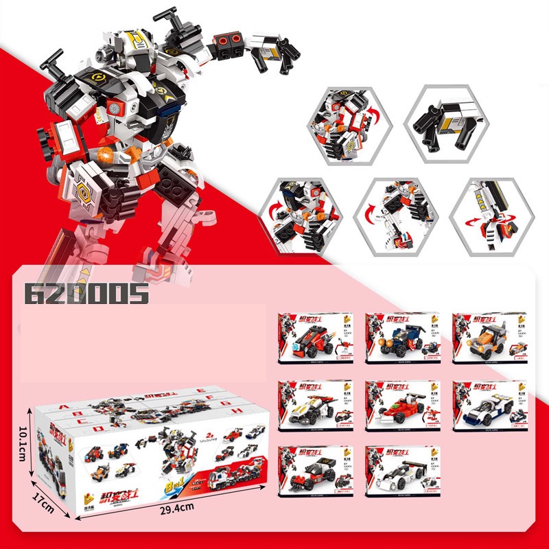 NINJAGO_ 8 in 1 Lego Ninja Đồ chơi Khối xây dựng lắp ráp robot biến hình