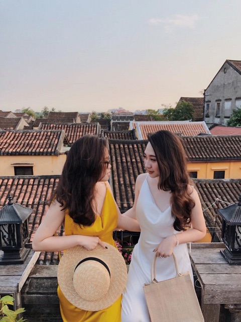 Đầm Maxi Lụa 2D Cổ Đổ Lưng Trần Siêu Quyến Rũ - Hàng Thiết Kế - TK05