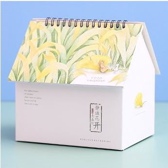 Desktop hộp lưu trữ gấp nhà sáng tạo lịch 2020 nhỏ tươi xách tay đa chức năng Desktop Calendar