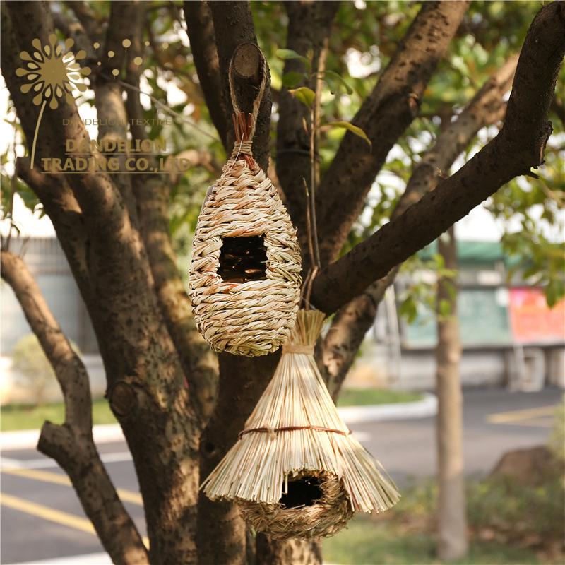 Tổ Chim Bằng Rơm Tự Nhiên Có Móc Treo Độc Đáo Trang Trí Lồng Chim / Vẹt
