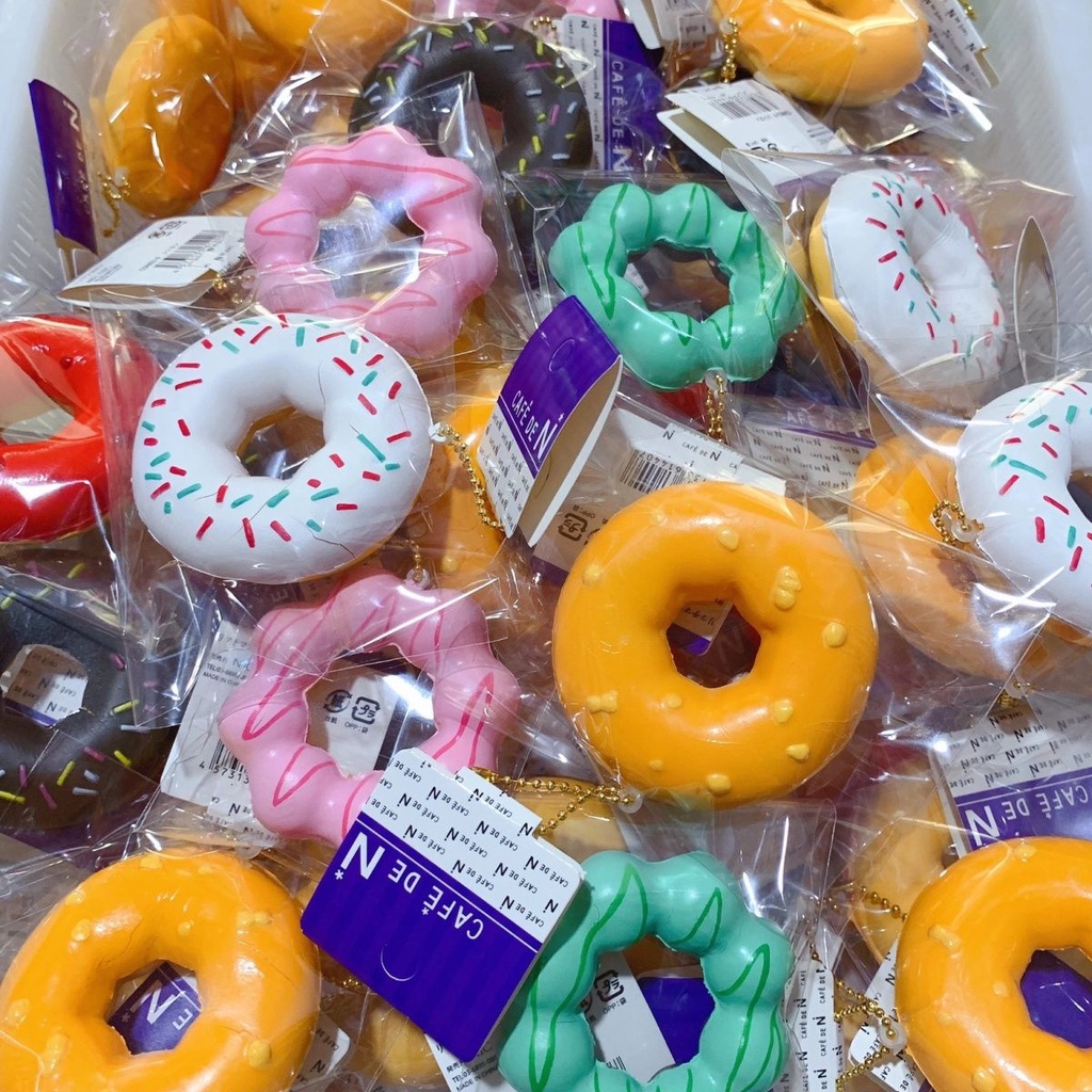 Đồ Chơi Mềm Nở Chậm Làm Từ Resin Hình Bánh Donut Kiểu Nhật