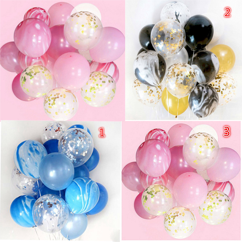 CONFETTI (Giao Hàng Mới Về) Set 20 Bong Bóng 12 Inch Trong Suốt Đính Ngọc Trai Giả Tuyệt Đẹp Trang Trí Tiệc