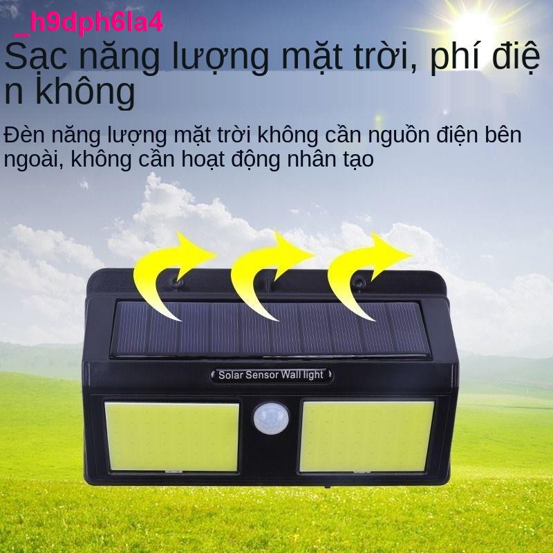 ledđèn năng lượng mặt trời ngoài sân vườn ánh sáng hộ gia đình cảm ứng cơ thể con người đường phố nông thôn mới tư