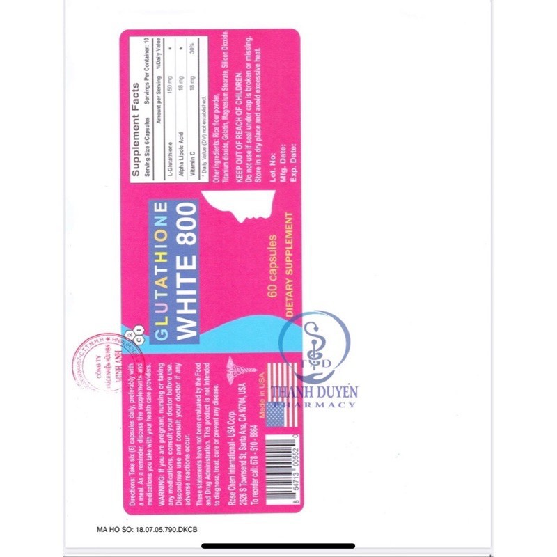 🌸 GLUTATHIONE WHITE 800 [CHÍNH HÃNG] | BigBuy360 - bigbuy360.vn