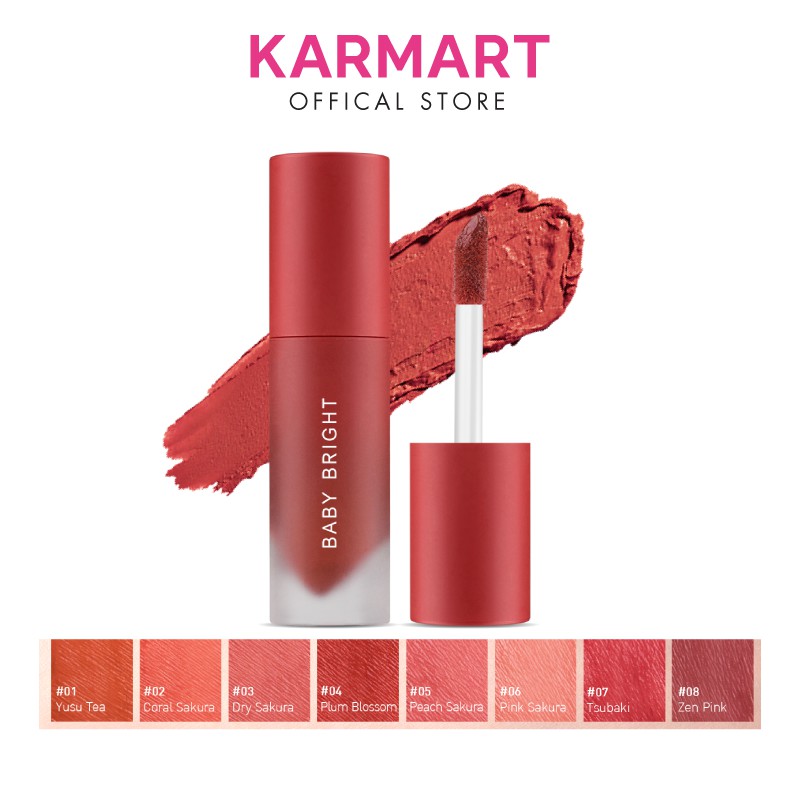 Son kem và má hồng Baby Bright Lip & Cheek Velvet Cherry Blossom 2,4g | BigBuy360 - bigbuy360.vn