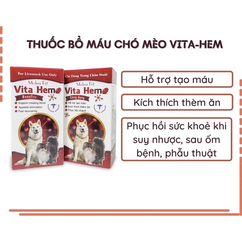 Vitamin Bổ Máu, Phục Hồi Sau Ốm, Kích Thích Tiêu Hoá Thèm Ăn Cho Chó Mèo