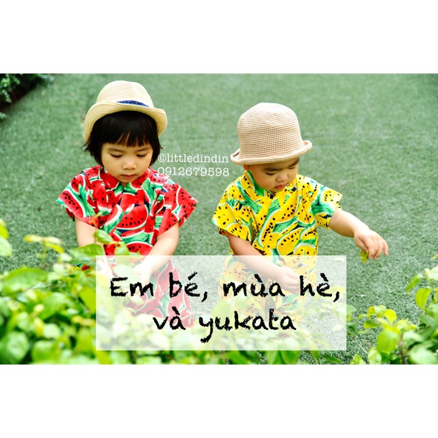 Bộ yukata phong cách Nhật Bản cho bé