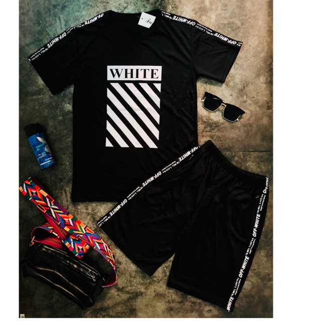 [Freeship từ 99k] bộ hè nam thời trang off white đen