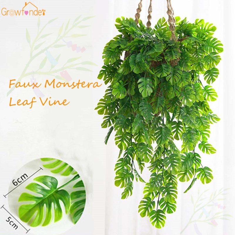 Dây lá thường xuân nhân tạo trang trí nội thất 76cm kèm 5 lá