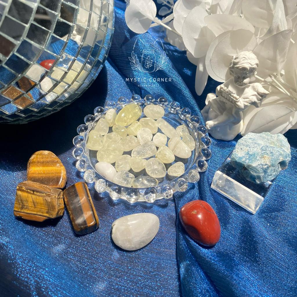 Set đá may mắn cho Song Tử, đá thạch anh, đá thanh tẩy bài Tarot, đá phong thuỷ