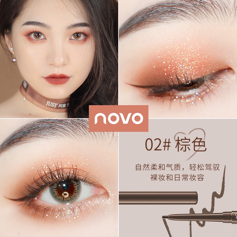 Màu Sắc Bút Kẻ Mắt Dạng gel Novo Chống Nước Không Nhòe Lâu Trôi