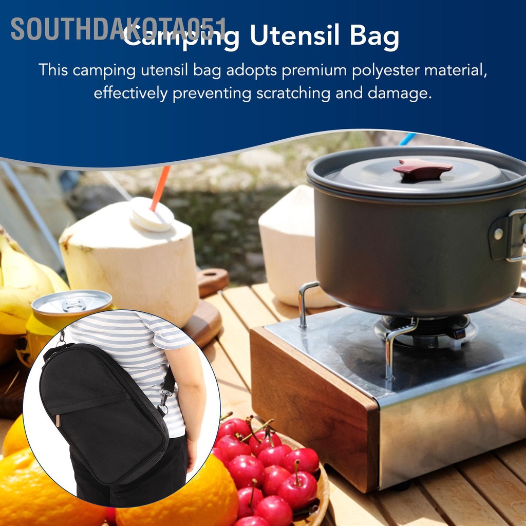 Southdakota051 Túi đựng đồ dùng cắm trại Thiết kế nhỏ gọn Polyester bền Di động được sử dụng rộng rãi Dụng cụ tổ chức để BBQ