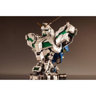 Mô Hình lắp ráp Gundam 1/35 Unicorn Head Bust Green (Có led)