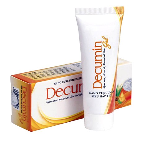 Kem gel ngừa mụn làm mờ vết thâm Nano Curcumin siêu hấp thu Decumin - Tuýp 25g