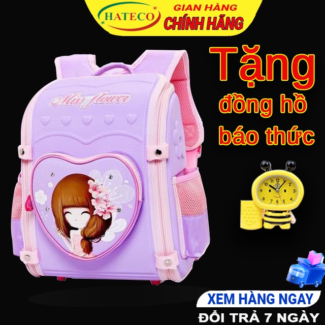 Balo chống gù cho học sinh tiểu học, ba lô siêu nhẹ, chống nước, có phản quang