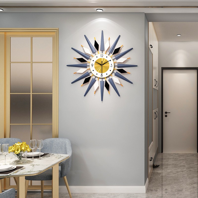 Đồng hồ treo tường 💥CUNTOM💥 đồng hồ trang trí phòng khách 60*60CM, thiết kế sang trọng, phủ sơn tĩnh điện độ bền cao