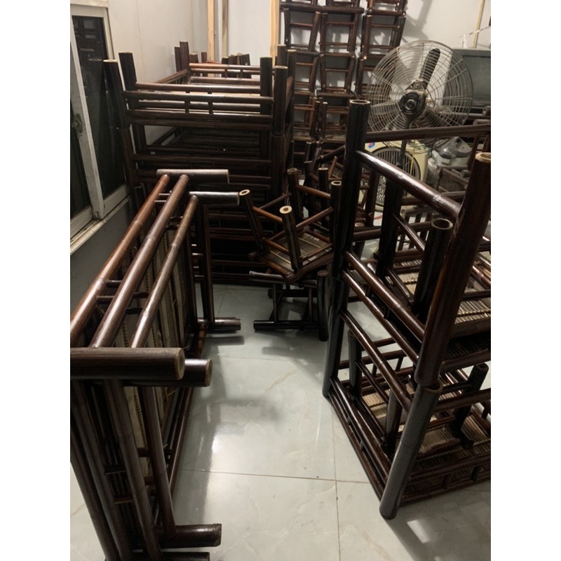 Bộ bàn ăn tre trúc
