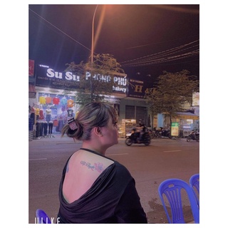 Áo đổ lưng bigsize đen