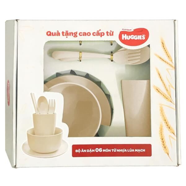 Bộ bát ăn dặm lúa mạch cho bé - giao màu ngẫu nhiên ( quà sữa)