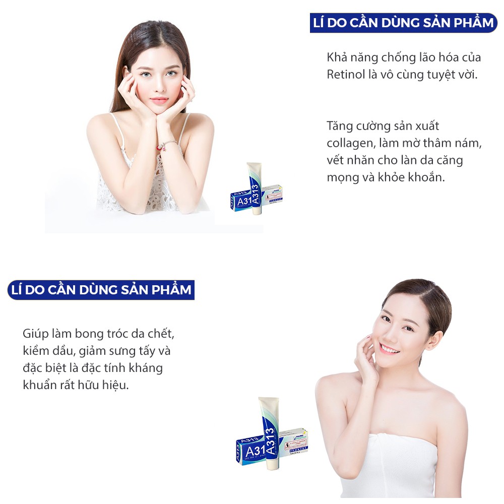 Kem dưỡng chống lão hóa trẻ hóa làn da Retinol A313 KD05