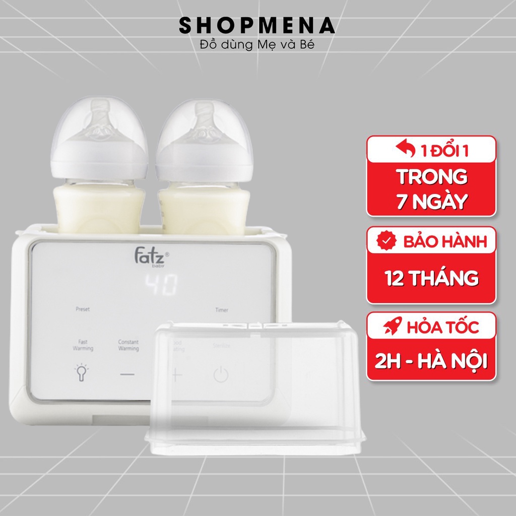 Máy hâm sữa tiệt trùng điện tử Duo 3 Plus + Fatzbaby bảo hành 12 tháng