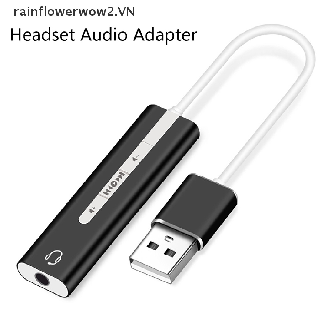 1 Cáp Chuyển Đổi Âm Thanh USB Sang Giắc Cắm Tai Nghe 3.5Mm Hình Hoa
