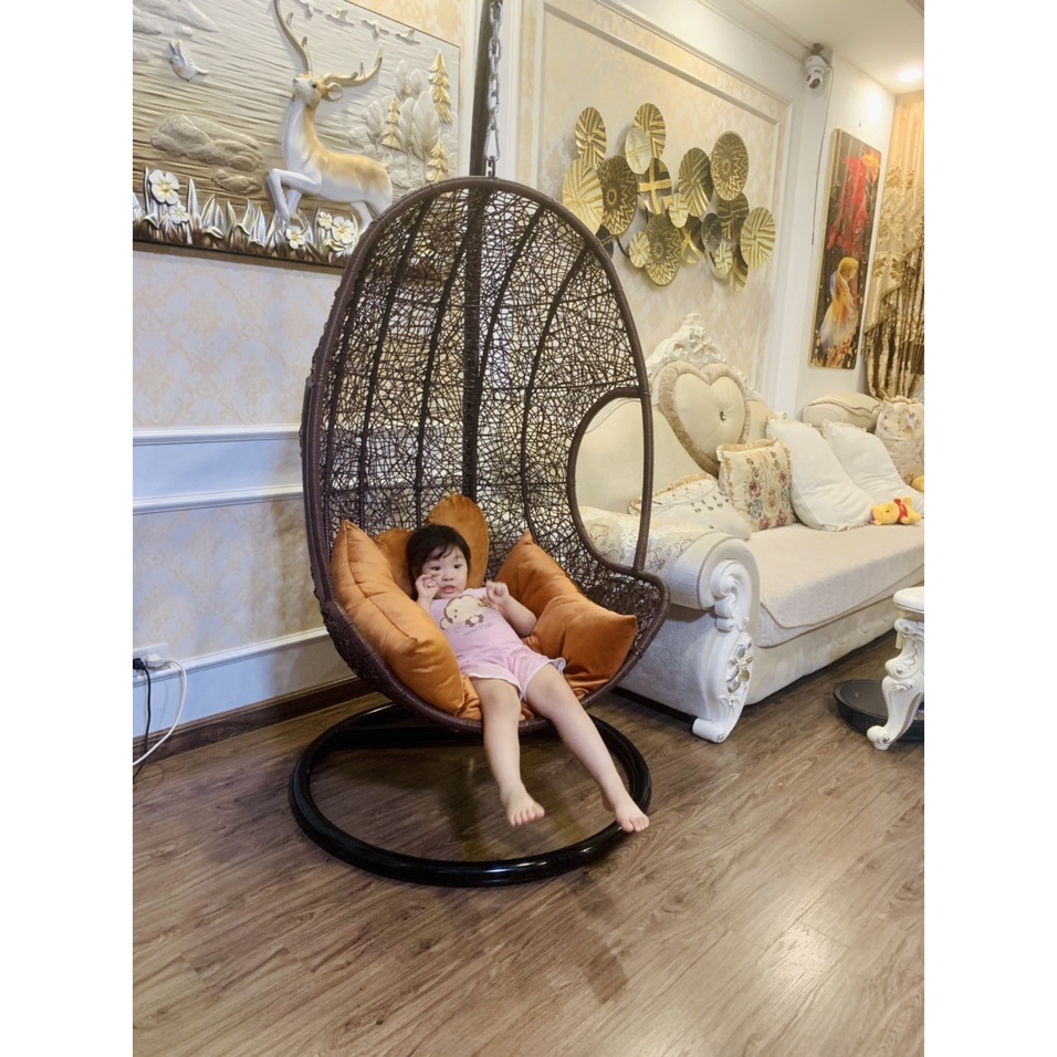 xích đu treo cần đơn-bàn ghế ban công- sàn sân vườn