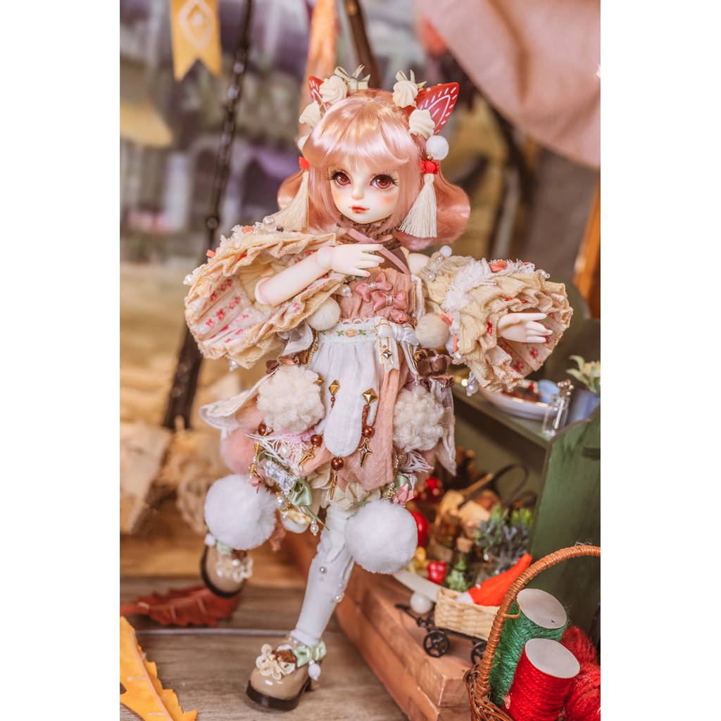 Búp bê bjd 1/6, bánh dâu tây Wendy, búp bê GEM của búp bê 27cm bóng có khớp