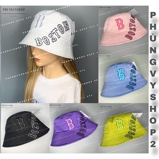 Nón cụp thêu bos xéo- mũ sụp bucket tai bèo