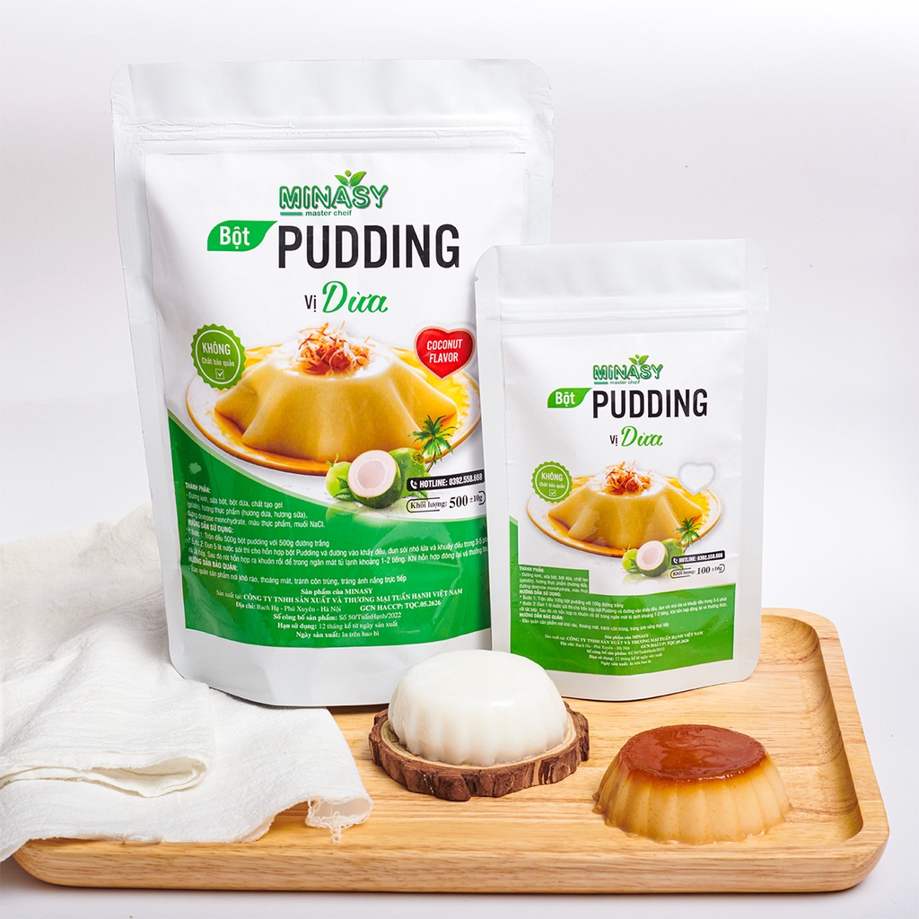 Bột pudding thạch trà sữa tự nấu béo ngậy tan ngay trong miệng - MINASY