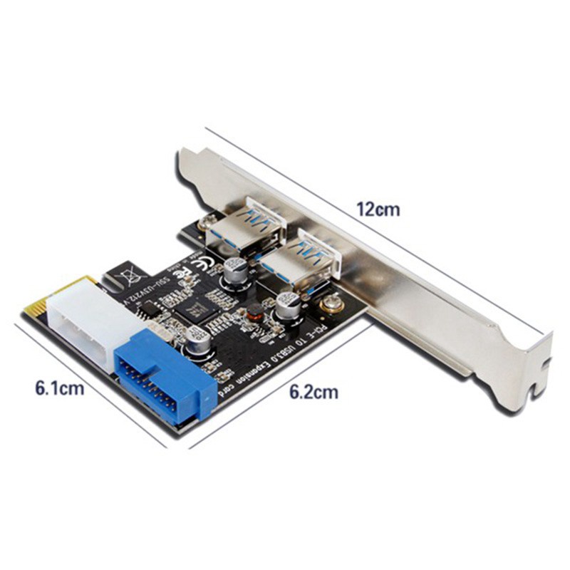 Bảng Điều Khiển 2 Cổng Pci Express Usb 3.0 Có Thẻ Điều Khiển 4pin 20 Pin | BigBuy360 - bigbuy360.vn
