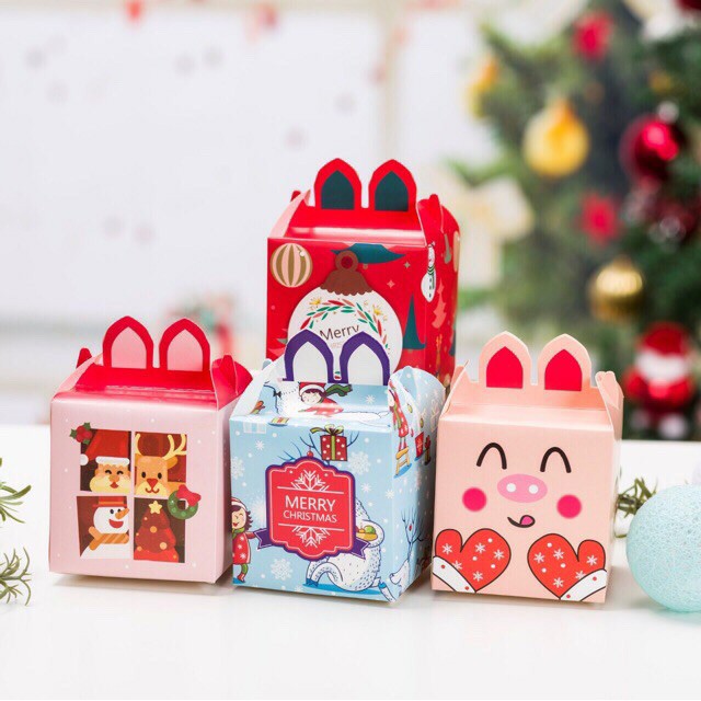 Hộp quà noel mẫu mới 2020 - Trang trí cây thông, đựng quà tặng