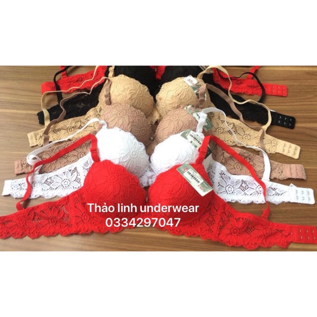 ÁO 7LÓT NỮ THÁI LAN SISTERHOOD 2055 REN CÓ GỌNG, DÀNH CHO NGỰC NHỎ,NGỰC VỪA,NGỰC XỆ,MÀU TRẮNG,ĐEN,KEM,ĐỎ