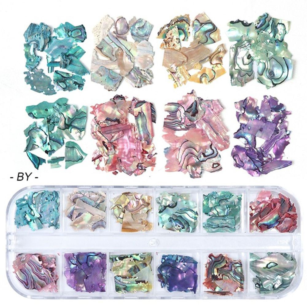 Hộp phụ kiện lá nhôm lấp lánh trang trí móng tay nghệ thuật