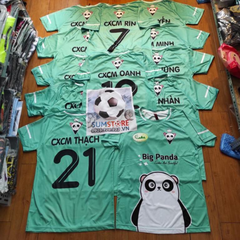 Đồ thể thao dễ thương kute Big Panda Xanh Ngọc - Áo Đá Banh Cực Độc 2020 ་