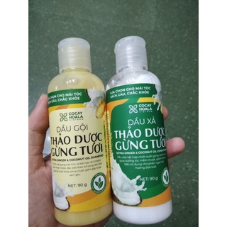 Combo dầu gội + dầu xả thảo dược gừng tươi 90g
