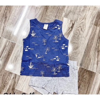 Set cotton ba lỗ bé trai HM