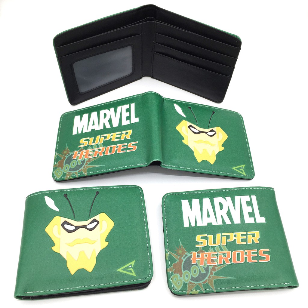 Ví đựng tiền họa tiết siêu anh hùng Ironman Captain American Deadpool Spiderman độc đáo