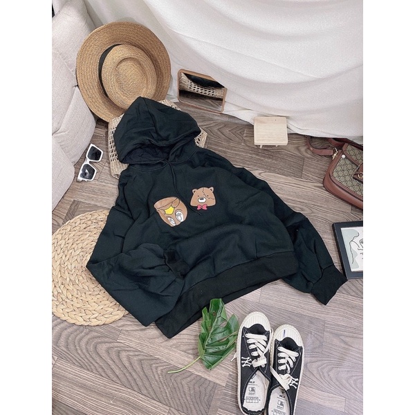 Áo nỉ hoddie tay bồng form rộng siêu xinh | BigBuy360 - bigbuy360.vn