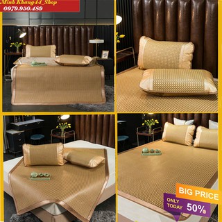 Chiếu Điều Hòa,Chiếu Mây Muji Nhật Bản Hàng Hàng loại 1 Siêu Nhẹ-Siêu Bền (Tặng Kèm 2 Vỏ Gối)